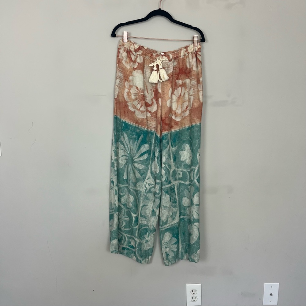 BY ANTHROPOLOGIE LINEN WIDE LEG PANTS SIZE SMALL - Picture 3 of 11